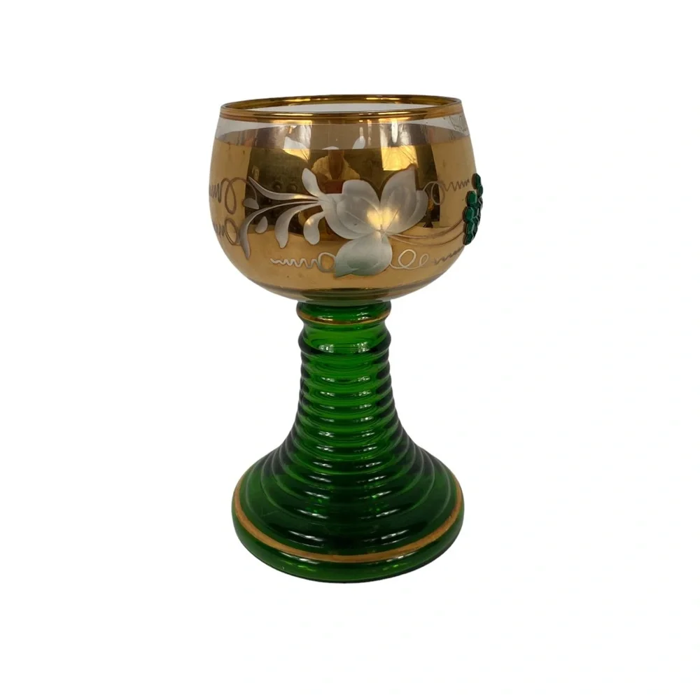 Vintage Roemer Wine Glass Germany Jeweled Souvenir Oldenburg Germany
